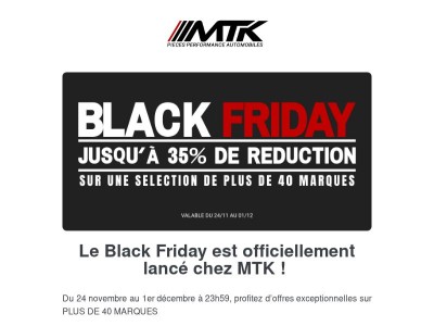🚀 Black Friday MTK : c’est maintenant ! Équipez votre véhicule au meilleur prix. 