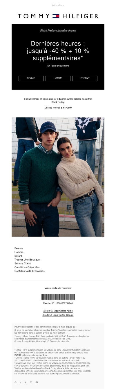 Dernières heures : jusqu’à -40 % + 10 % supplémentaires