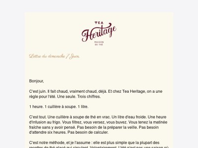 1 heure, 1 cuillère, 1 litre