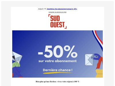 ⏱️ -50%... dernières heures !