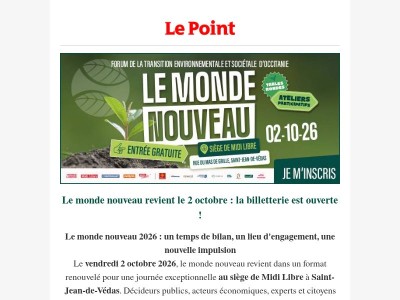 📆  Save the date : l’événement Le monde nouveau revient le 2 octobre