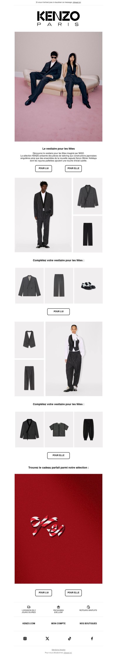 Le vestiaire pour les fêtes