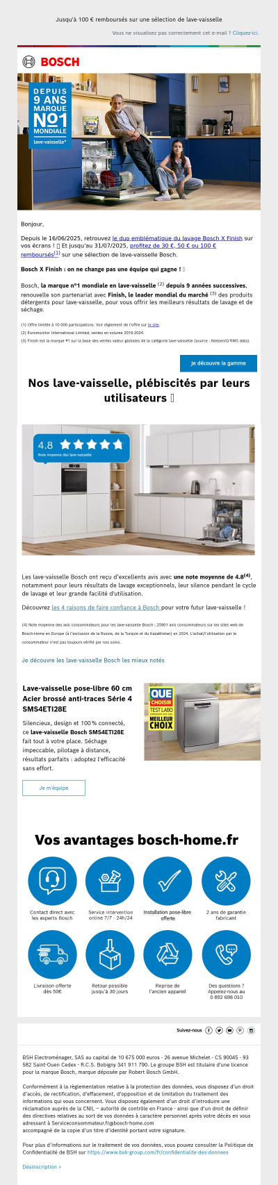 La marque n°1 mondiale en lave-vaisselle depuis 9 ans