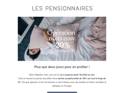 Profitez-en avant qu'il ne soit trop tard !