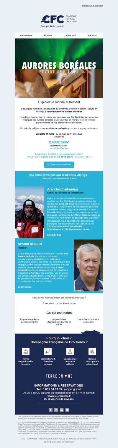 🌌 Aurores boréales & culture en mer