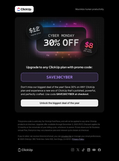 LAST CHANCE TO SAVE 30%