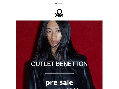 Les Pre Sales commencent : extra -40 % sur l’Outlet Benetton