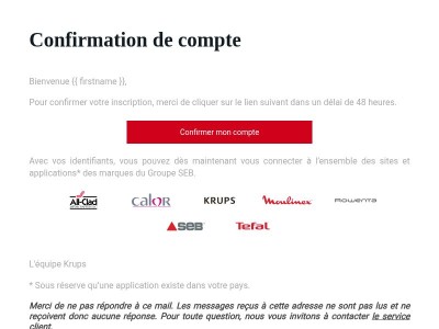 Merci de confirmer votre compte