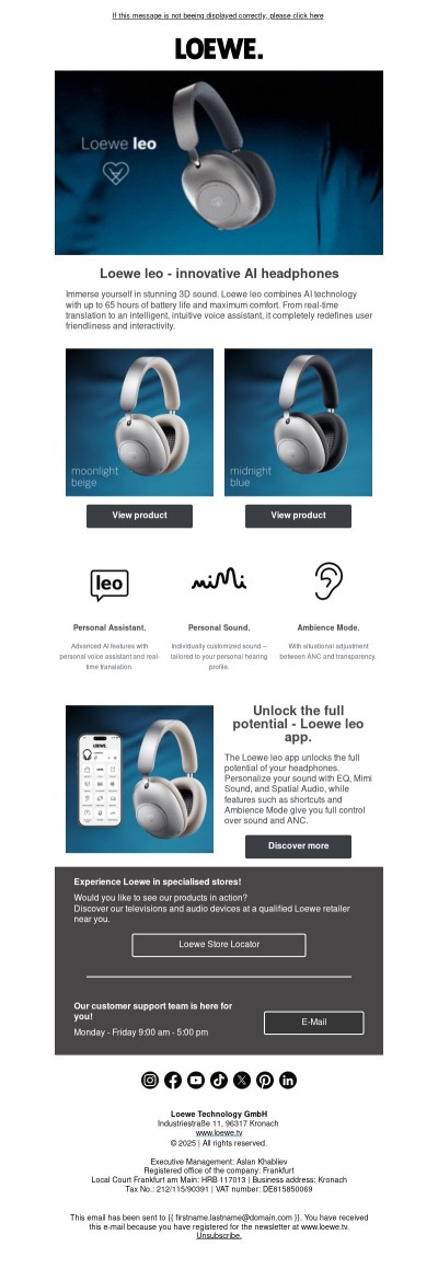 Loewe leo - New innovative AI-headphones