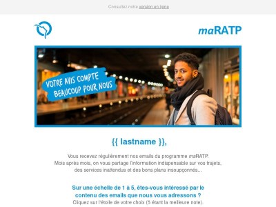 {{ lastname }}, votre avis compte beaucoup pour nous.