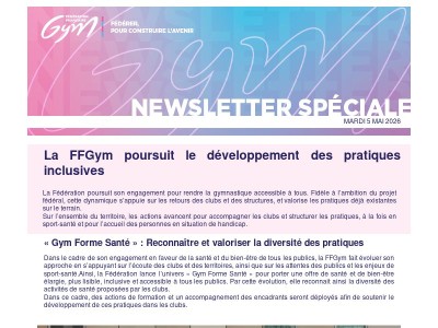 FFGym - Newsletter pratiques inclusives