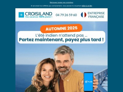 Partez maintenant, payez plus tard !