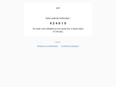 Votre code est : 424610