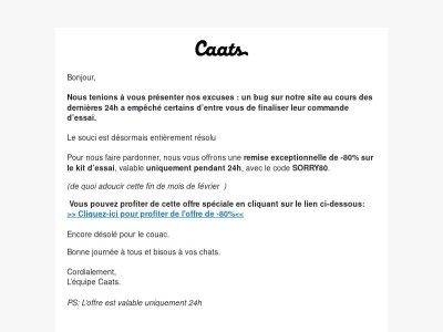 Re: votre commande caats