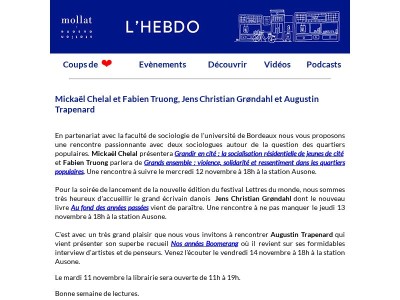 Mickaël Chelal et Fabien Truong, Jens Christian Grøndahl et Augustin Trapenard