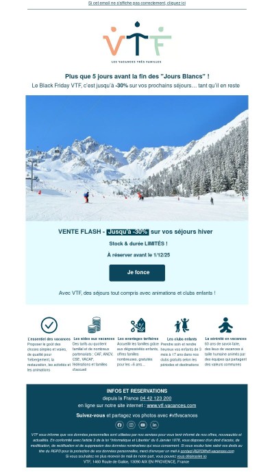 Jusqu’à -30% sur votre Hiver ❄️ Vite, 5 jours pour profiter des ‘’Jours Blancs’’