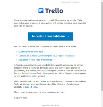 Bienvenue sur Trello