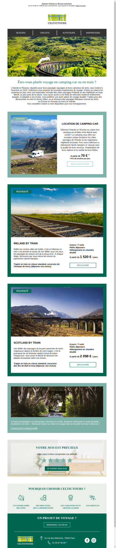 Êtes-vous plutôt voyage en camping-car ou en train ?