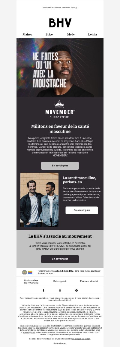 Ensemble, pour Movember 🫶