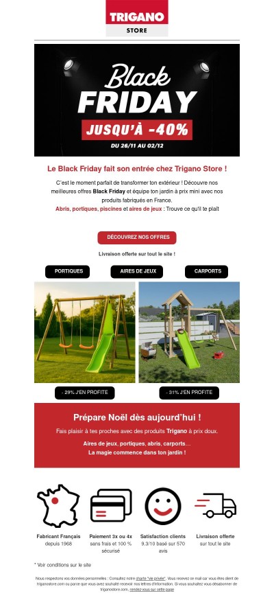 BLACK FRIDAY Trigano jusqu'à -40%!