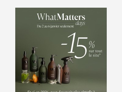 Les What Matter's Days : -15% sur tout le site dès aujoud'hui😍