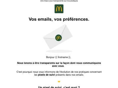 Information relative à nos emails