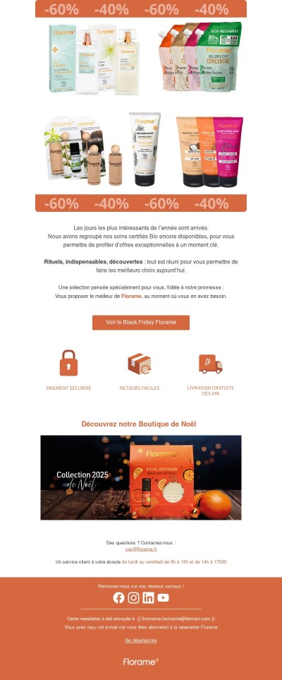 Black Friday Florame -60% 🎉 