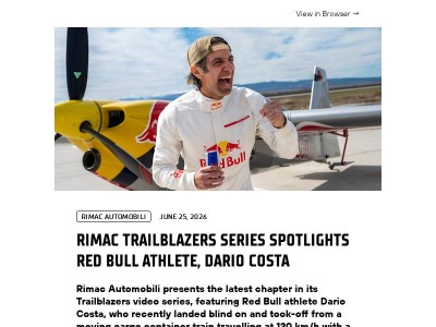 Rimac Trailblazers Series Spotlights Red Bull Athlete, Dario Costa
