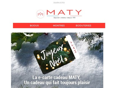 🎁 La e-carte MATY : un cadeau qui fait toujours plaisir !