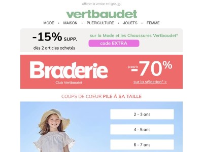 Sa taille à prix mini jusqu'à -70%