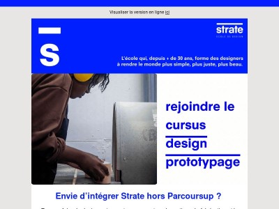 🔵 Intégrer Strate Hors Parcoursup en 1e année Design Prototypage