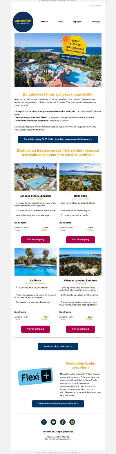 De l’hiver à l’été, il n’y a qu’un clic : réservez dès aujourd’hui ⛺✨