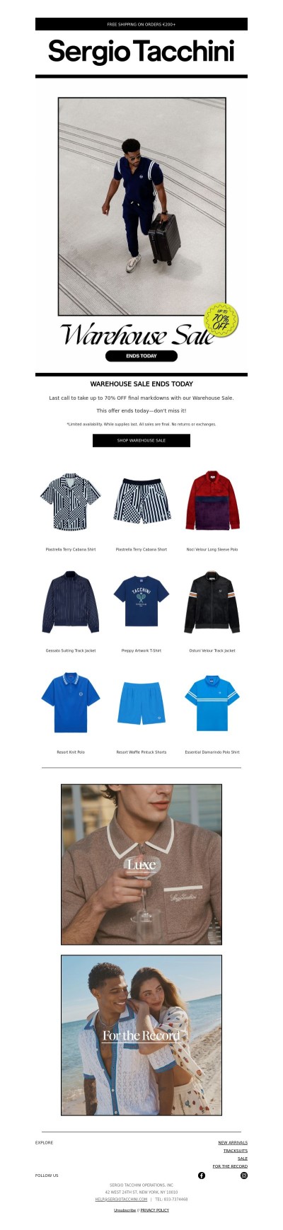 FINAL HOURS ⏰ Up to 70% Off Warehouse Sale Ends Today