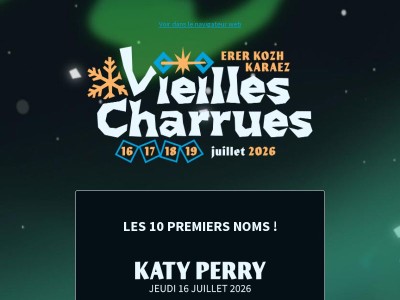 Vieilles Charrues 2026 : les 10 premiers noms