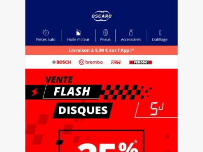 🛞 Freins usés ? -25% jusqu'à jeudi soir