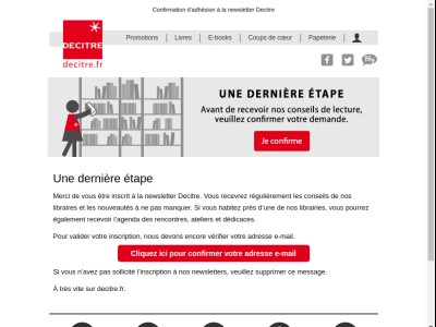 Veuillez confirmer votre adresse e-mail