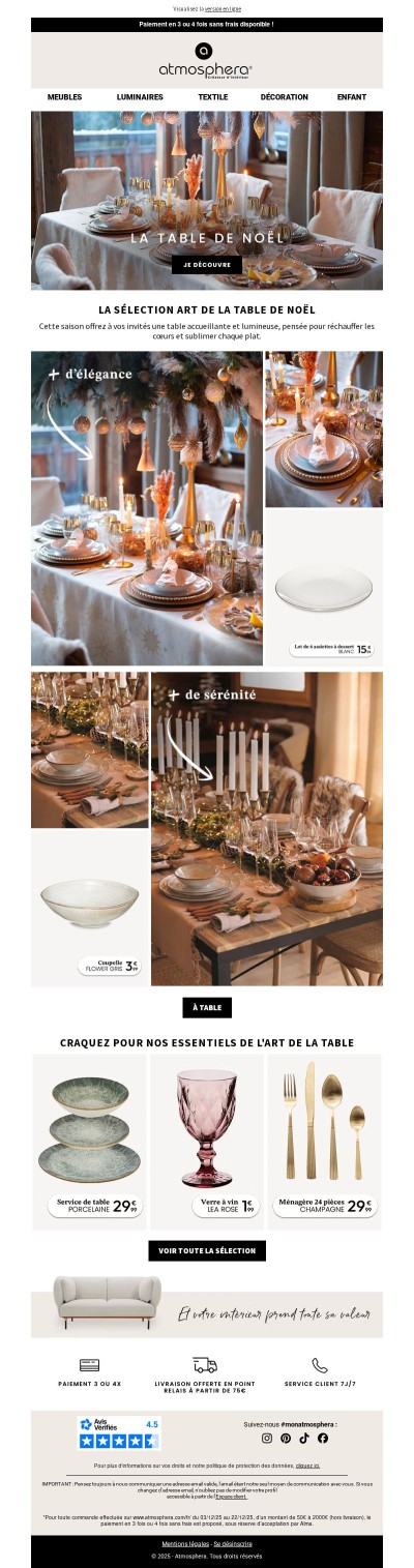 Préparez une table de Noël inoubliable !💫