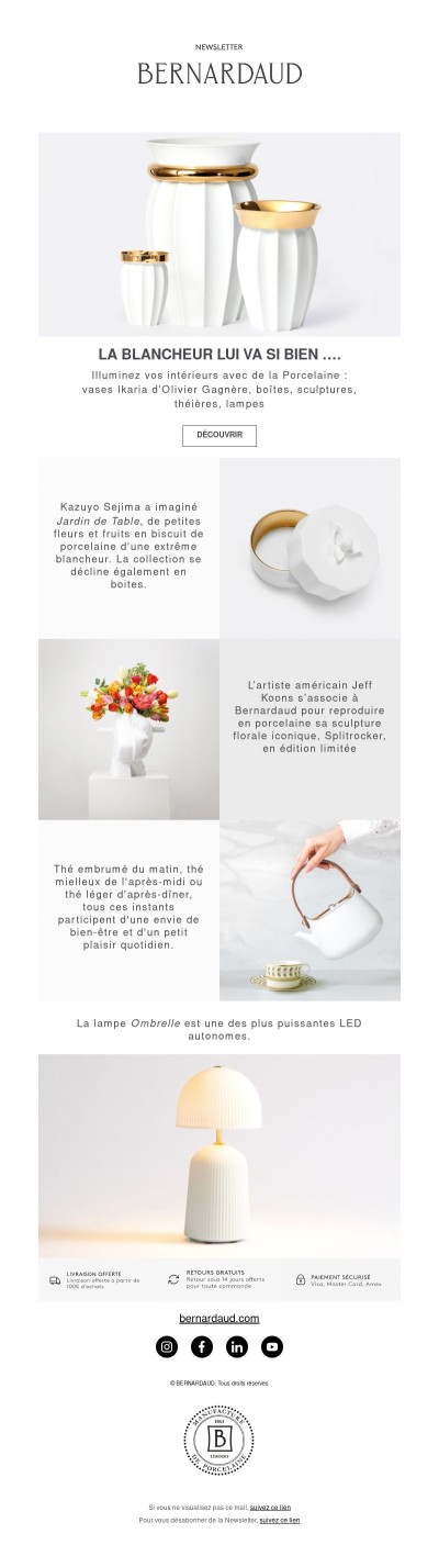 Découvrez les objets décoratifs Bernardaud💛