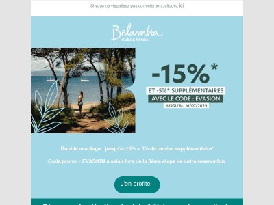 🏖️ Juillet/Août à la mer jusqu'à -15% + bonus de 5% !