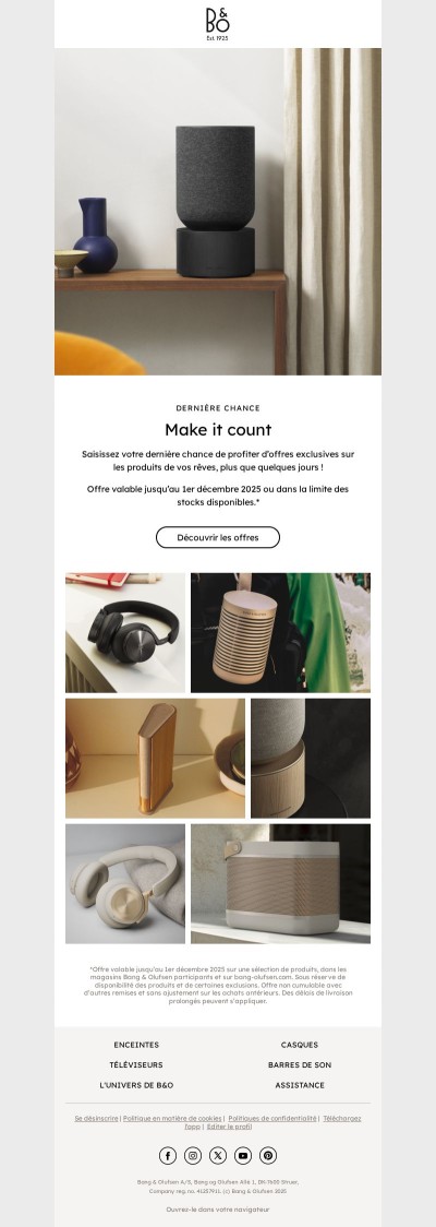 Dernière chance d’accéder aux offres exclusives