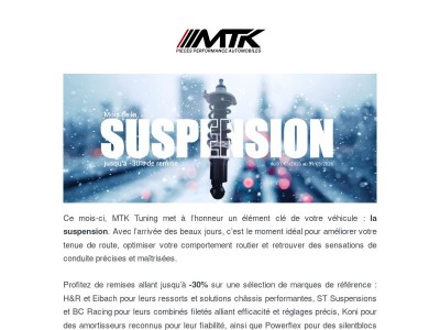 🚗💨 Boostez votre tenue de route – c’est le mois de la suspension !