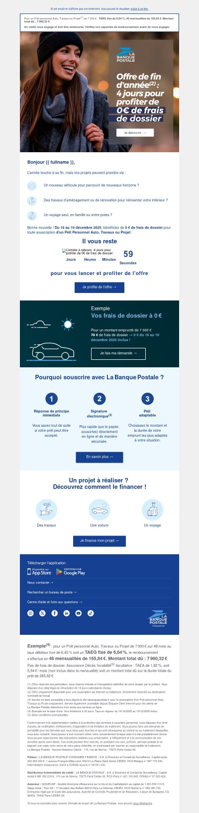{{ firstname }}, 0€ de frais de dossier pour vos projets