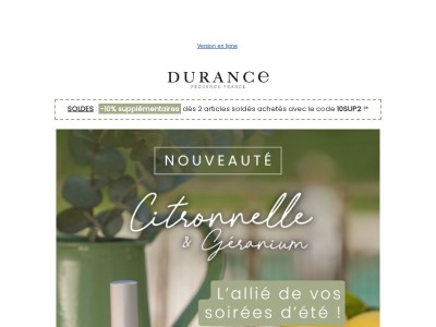 Citronnelle Géranium, l'allié de vos soirées !