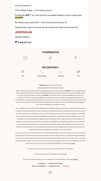 Black Friday — DERNIÈRES HEURES !