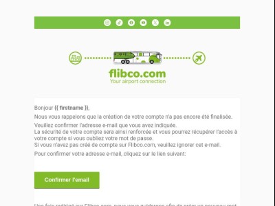 Flibco.com: confirmez votre adresse e-mail
