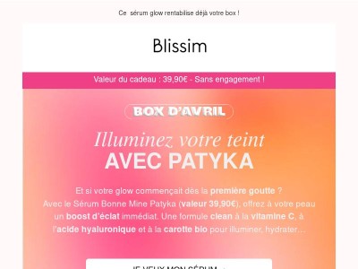 Patyka en cadeau avec votre box ✨