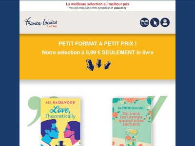 Chaque livre : 5,99€ !