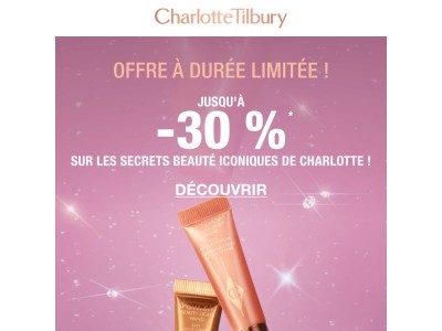 Jusqu'à -30 % sur les secrets beauté iconiques de {{ firstname }} !⚡️💖