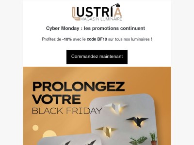 Cyber Monday : profitez de -10% avant minuit