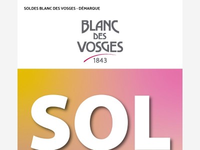SOLDES - DERNIERE DEMARQUE | Blanc des Vosges